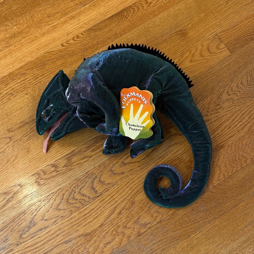 Folkmanis Green Chameleon Hand Puppet